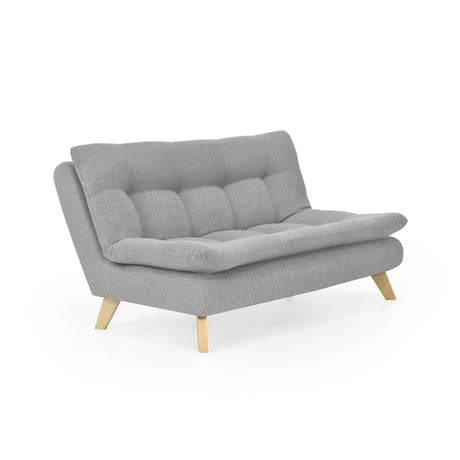 Sofá Toulouse Plata y Matiz Natural 140x80cm de Dos Puestos sin Apoya Brazos - SOFAS Y POLTRONAS | Bylmo