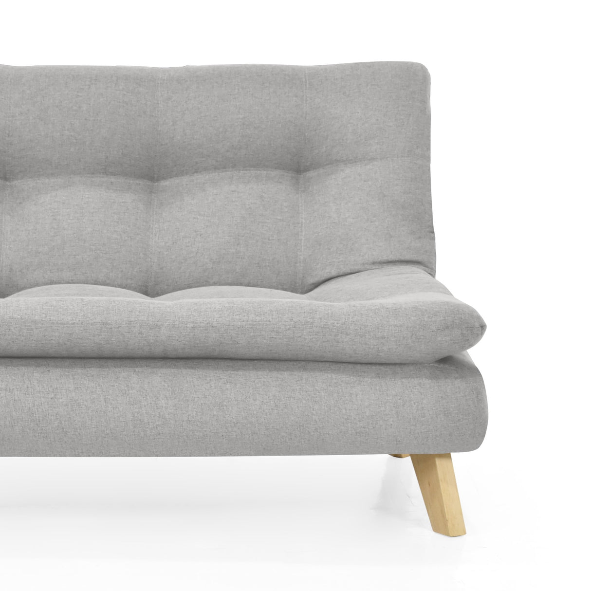 Sofá Toulouse Plata y Matiz Natural 140x80cm de Dos Puestos sin Apoya Brazos - SOFAS Y POLTRONAS | Bylmo