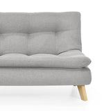 Sofá Toulouse Plata y Matiz Natural 140x80cm de Dos Puestos sin Apoya Brazos - SOFAS Y POLTRONAS | Bylmo