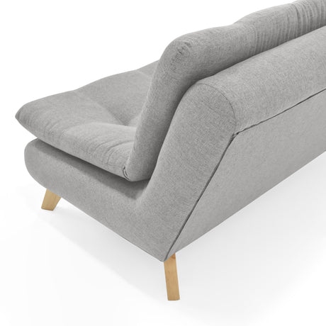 Sofá Toulouse Plata y Matiz Natural 140x80cm de Dos Puestos sin Apoya Brazos - SOFAS Y POLTRONAS | Bylmo