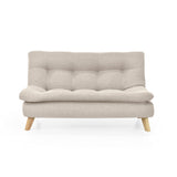 Sofá Toulouse Beige y Matiz Natural 140x80cm de Dos Puestos sin Apoya Brazos - SOFAS Y POLTRONAS | Bylmo