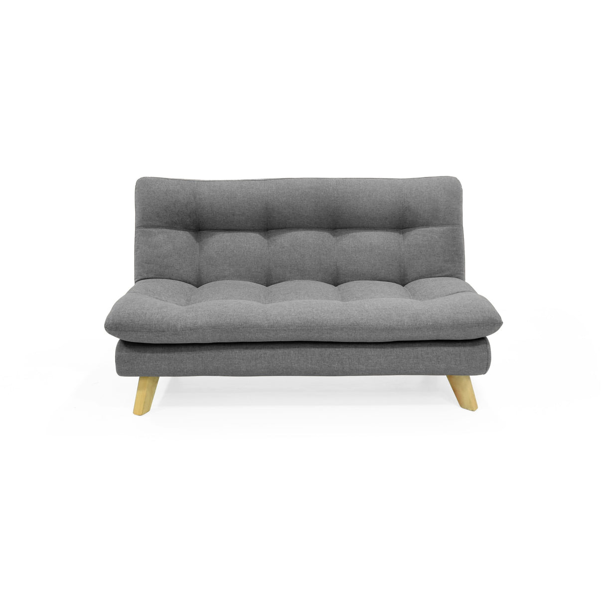 Sofá Toulouse Gris y Matiz Natural 140x80cm de Dos Puestos sin Apoya Brazos - SOFAS Y POLTRONAS | Bylmo