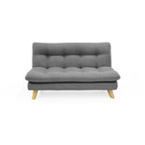 Sofá Toulouse Gris y Matiz Natural 140x80cm de Dos Puestos sin Apoya Brazos - SOFAS Y POLTRONAS | Bylmo