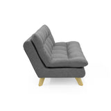 Sofá Toulouse Gris y Matiz Natural 140x80cm de Dos Puestos sin Apoya Brazos - SOFAS Y POLTRONAS | Bylmo