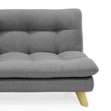 Sofá Toulouse Gris y Matiz Natural 140x80cm de Dos Puestos sin Apoya Brazos - SOFAS Y POLTRONAS | Bylmo