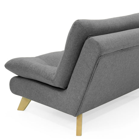 Sofá Toulouse Gris y Matiz Natural 140x80cm de Dos Puestos sin Apoya Brazos - SOFAS Y POLTRONAS | Bylmo