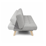 Sofá Cama Porto Plata y Matiz Natural 182x85cm de Tres Puestos Reclinable sin Apoya Brazos - SOFAS Y POLTRONAS | Bylmo