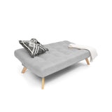 Sofá Cama Porto Plata y Matiz Natural 182x85cm de Tres Puestos Reclinable sin Apoya Brazos - SOFAS Y POLTRONAS | Bylmo
