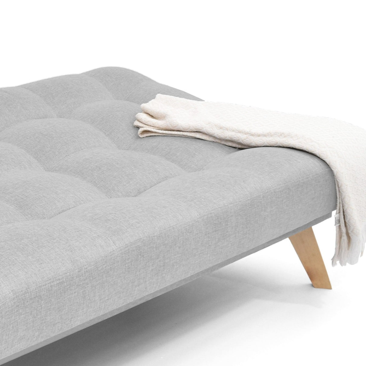 Sofá Cama Porto Plata y Matiz Natural 182x85cm de Tres Puestos Reclinable sin Apoya Brazos - SOFAS Y POLTRONAS | Bylmo
