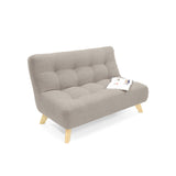 Sofá Navara Beige y Matiz Natural 121x82cm de Dos Puestos sin Apoya Brazos - SOFAS Y POLTRONAS | Bylmo
