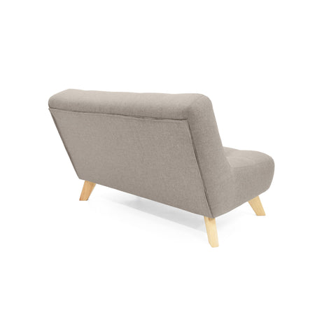 Sofá Navara Beige y Matiz Natural 121x82cm de Dos Puestos sin Apoya Brazos - SOFAS Y POLTRONAS | Bylmo