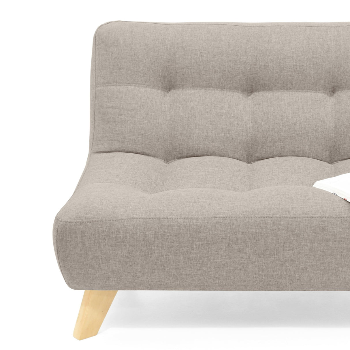 Sofá Navara Beige y Matiz Natural 121x82cm de Dos Puestos sin Apoya Brazos - SOFAS Y POLTRONAS | Bylmo