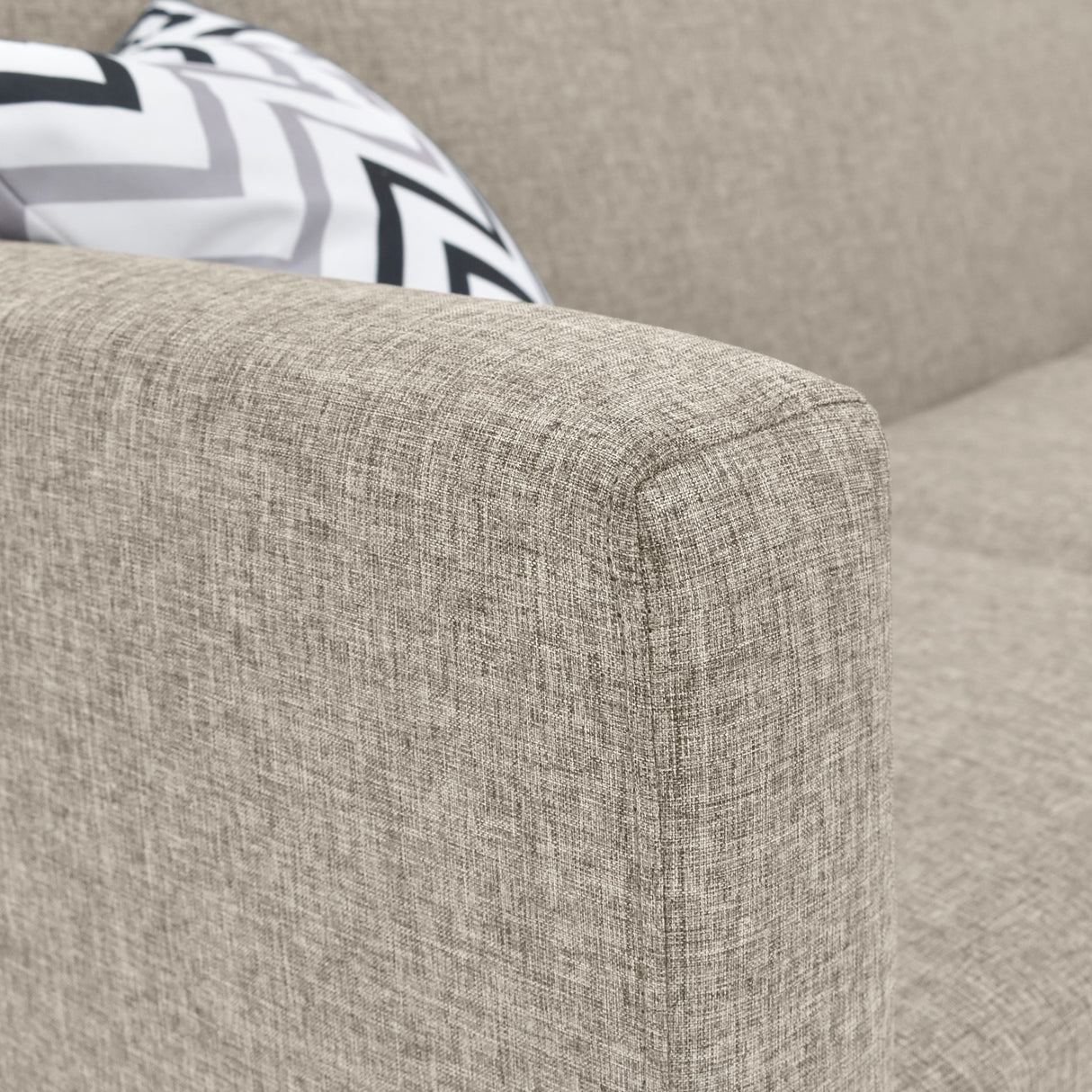 Sofá en L Burdeos Beige y Matiz Natural 192x82cm de Tres Puestos con Apoya Brazos - SOFAS Y POLTRONAS | Bylmo