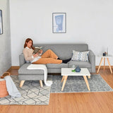 Sala Burdeos Plata y Matiz Natural 192x82cm de Tres Puestos con Apoya Brazos - SOFAS Y POLTRONAS | Bylmo