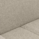 Sala Burdeos Beige y Matiz Natural 192x82cm de Tres Puestos con Apoya Brazos - SOFAS Y POLTRONAS | Bylmo