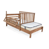 Cama Cuna Cincinnati Matiz Caoba 110x95cm para colchón Sencillo 100 X 190 Cm con Cabecero - CAMAS | Bylmo