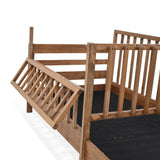 Cama Cuna Cincinnati Matiz Caoba 110x95cm para colchón Sencillo 100 X 190 Cm con Cabecero - CAMAS | Bylmo