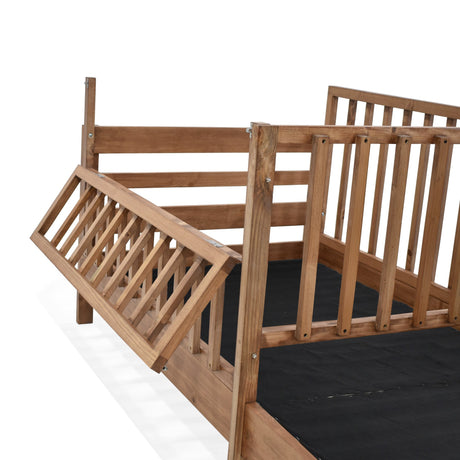 Cama Cuna Cincinnati Matiz Caoba 110x95cm para colchón Sencillo 100 X 190 Cm con Cabecero - CAMAS | Bylmo