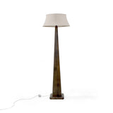 Lámpara de Piso Okasaki Matiz Caoba y Champagne 56x170cm de Pedestal Para Un Foco Led sin Bombillo - LAMPARAS DE PISO | Bylmo
