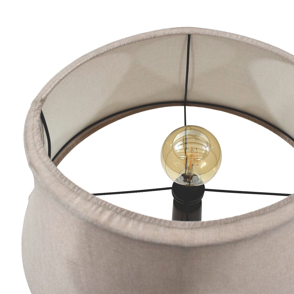 Lámpara de Piso Okasaki Matiz Caoba y Champagne 56x170cm de Pedestal Para Un Foco Led sin Bombillo - LAMPARAS DE PISO | Bylmo