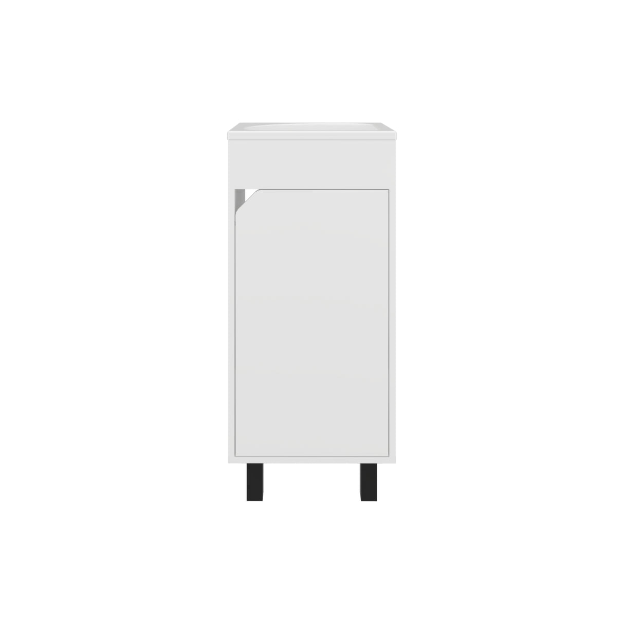 Mueble para Lavamanos Bethel Blanco 40x86.4cm Individual con Lavamanos de Sobreponer y con Una Puerta - MUEBLES PARA LAVAMANOS | Bylmo