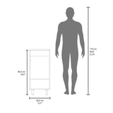 Mueble para Lavamanos Bethel Blanco 40x86.4cm Individual con Lavamanos de Sobreponer y con Una Puerta - MUEBLES PARA LAVAMANOS | Bylmo