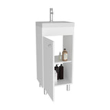 Mueble para Lavamanos Rivera Blanco 40.2x84cm Individual con Lavamanos de Sobreponer y con Una Puerta - MUEBLES PARA LAVAMANOS | Bylmo