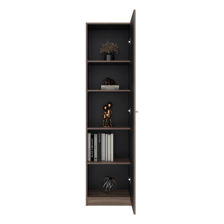 Estantería Home E5 Avellana 45x180.6cm Rectangular con Cuatro Entrepaños - BIBLIOTECAS Y ESTANTERIAS | Bylmo