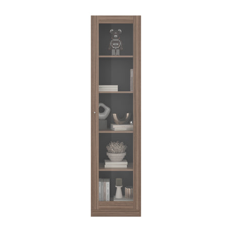 Vitrina Home E6 Avellana y Wengue 45x180.6cm Rectangular con Cuatro Entrepaños - BIBLIOTECAS Y ESTANTERIAS | Bylmo
