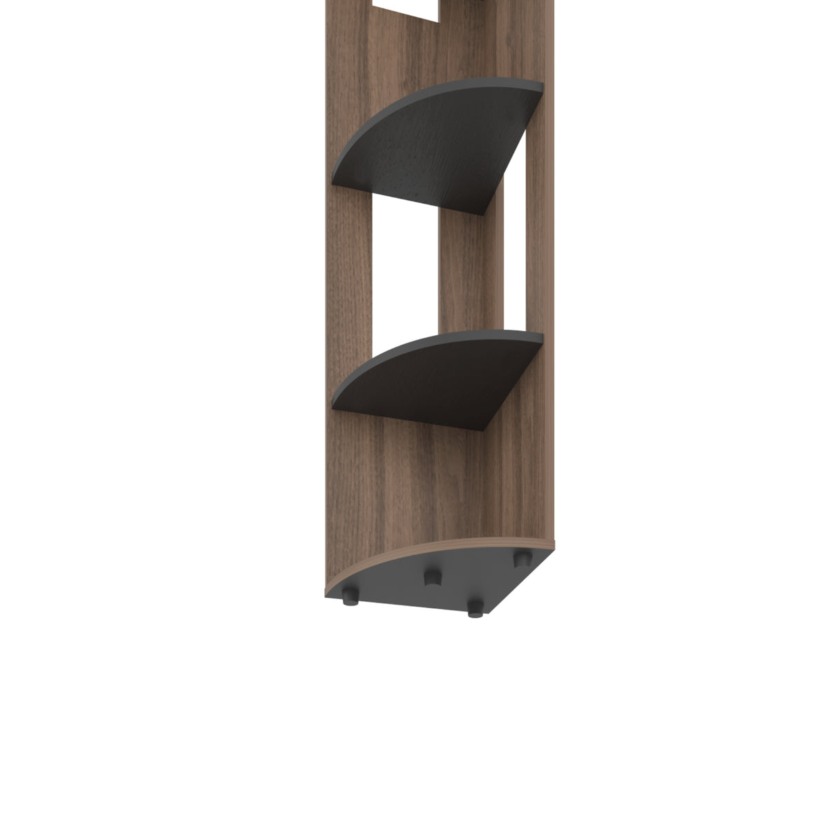 Estantería Home E7 Avellana 30x180.6cm Triangular con Cinco Compartimientos y con Cuatro Entrepaños - BIBLIOTECAS Y ESTANTERIAS | Bylmo