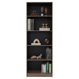 Estantería Home E1 Avellana 62.8x180.6cm Rectangular con Cinco Compartimientos y con Cuatro Entrepaños - BIBLIOTECAS Y ESTANTERIAS | Bylmo