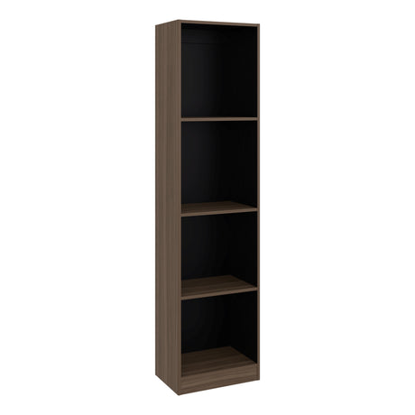 Estantería Home E2 Avellana 45x180.6cm Rectangular con Cuatro Compartimientos y con Tres Entrepaños - BIBLIOTECAS Y ESTANTERIAS | Bylmo