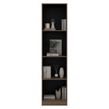Estantería Home E2 Avellana 45x180.6cm Rectangular con Cuatro Compartimientos y con Tres Entrepaños - BIBLIOTECAS Y ESTANTERIAS | Bylmo