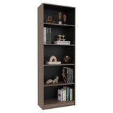 Estantería Home E3 Avellana 62.8x180.6cm Rectangular con Cinco Compartimientos y con Cuatro Entrepaños - BIBLIOTECAS Y ESTANTERIAS | Bylmo