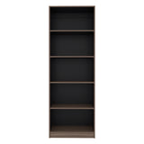 Estantería Home E3 Avellana 62.8x180.6cm Rectangular con Cinco Compartimientos y con Cuatro Entrepaños - BIBLIOTECAS Y ESTANTERIAS | Bylmo