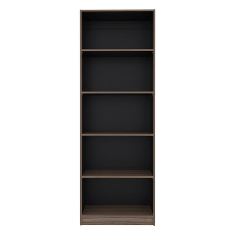Estantería Home E3 Avellana 62.8x180.6cm Rectangular con Cinco Compartimientos y con Cuatro Entrepaños - BIBLIOTECAS Y ESTANTERIAS | Bylmo