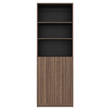 Estantería Home E4 Avellana 62.8x180.6cm Rectangular con Tres Compartimientos y con Tres Entrepaños - BIBLIOTECAS Y ESTANTERIAS | Bylmo
