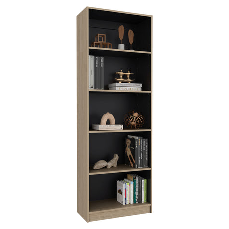 Estantería Home E1 Cartagena 62.8x180.6cm Rectangular con Cinco Compartimientos y con Cuatro Entrepaños - BIBLIOTECAS Y ESTANTERIAS | Bylmo