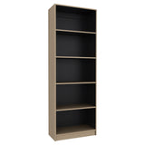 Estantería Home E1 Cartagena 62.8x180.6cm Rectangular con Cinco Compartimientos y con Cuatro Entrepaños - BIBLIOTECAS Y ESTANTERIAS | Bylmo