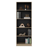Estantería Home E1 Cartagena 62.8x180.6cm Rectangular con Cinco Compartimientos y con Cuatro Entrepaños - BIBLIOTECAS Y ESTANTERIAS | Bylmo