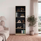 Estantería Home E1 Cartagena 62.8x180.6cm Rectangular con Cinco Compartimientos y con Cuatro Entrepaños - BIBLIOTECAS Y ESTANTERIAS | Bylmo