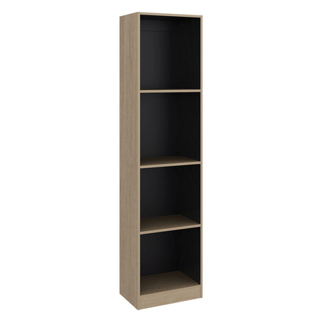 Estantería Home E2 Cartagena 45x180.6cm Rectangular con Cuatro Compartimientos y con Tres Entrepaños - BIBLIOTECAS Y ESTANTERIAS | Bylmo