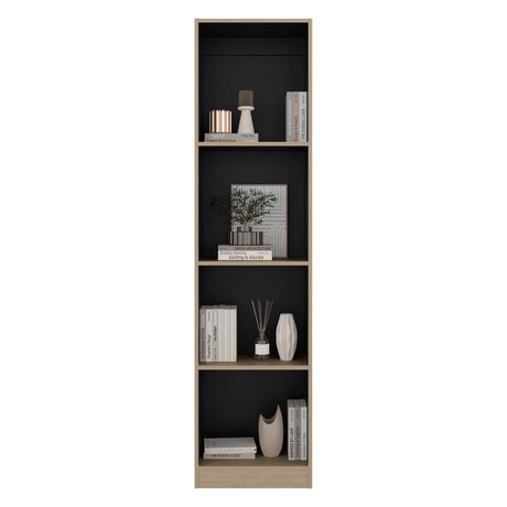 Estantería Home E2 Cartagena 45x180.6cm Rectangular con Cuatro Compartimientos y con Tres Entrepaños - BIBLIOTECAS Y ESTANTERIAS | Bylmo