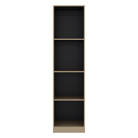 Estantería Home E2 Cartagena 45x180.6cm Rectangular con Cuatro Compartimientos y con Tres Entrepaños - BIBLIOTECAS Y ESTANTERIAS | Bylmo