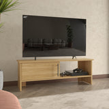 Mesa para TV Navia Fresno Europeo 120.3x42.1cm para TV Hasta 50 Pulgadas con Dos Compartimientos - MUEBLES DE TV | Bylmo