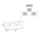 Mesa para TV Navia Fresno Europeo 120.3x41.9cm para TV Hasta 50 Pulgadas con Dos Compartimientos - MUEBLES DE TV | Bylmo