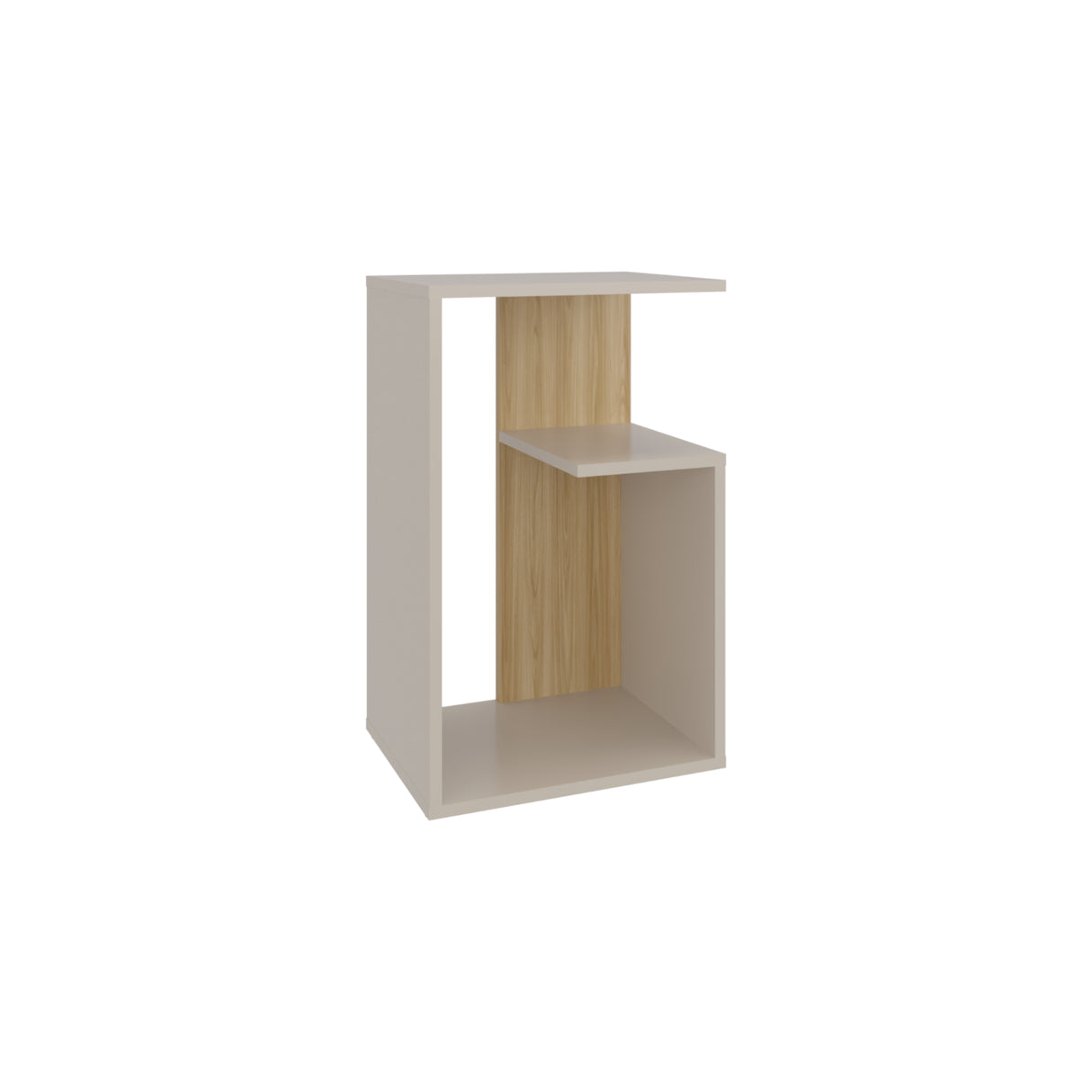 Mesa Auxiliar Adel Capri y Fresno Europeo 39.8x63.4cm Rectangular con Dos Compartimientos - MESAS AUXILIARES | Bylmo