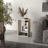 Mesa Auxiliar Adel Capri y Fresno Europeo 39.8x63.4cm Rectangular con Dos Compartimientos - MESAS AUXILIARES | Bylmo