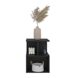 Mesa de Noche Ocaso Wengue 35x48.2cm con Tres Compartimientos y Un Entrepaño - MESAS DE NOCHE | Bylmo