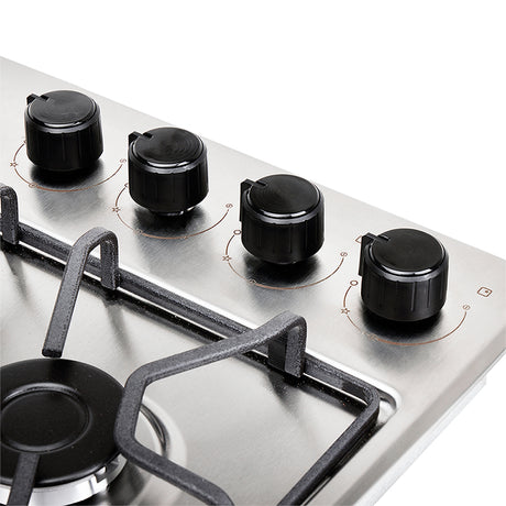 Estufa de empotrar Haceb Platina Acero 61x44.5cm para Gas Natural con Cuatro Quemadores - ESTUFAS DE EMPORTRAR Y CUBIERTAS | Bylmo